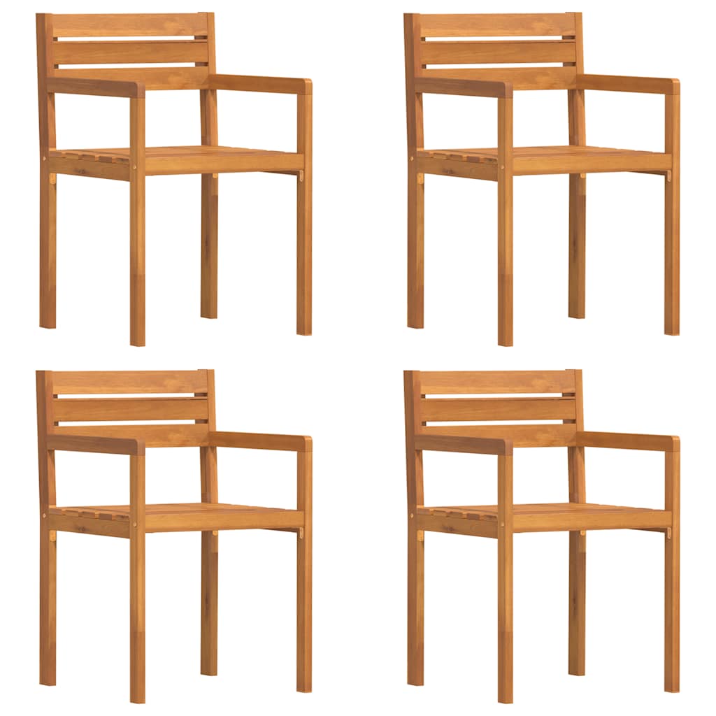 Puutarhatuolit 4 kpl 50x53x80 cm täyspuu akaasia