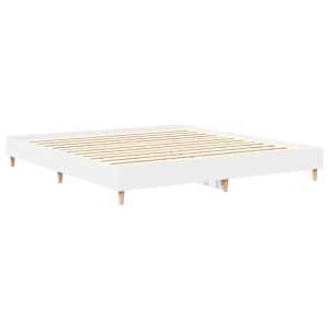 Rám postele bez matrace bílý 200x200 cm Dřevěné konstrukce - obrázek 7