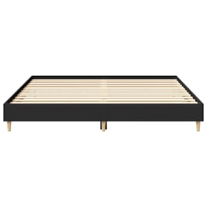 Rám postele bez matrace černý 200x200 cm kompozitní dřevo - obrázek 5