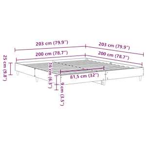 Rám postele bez matrace Dub Sonoma 200x200 cm kompozitní dřevo - obrázek 10