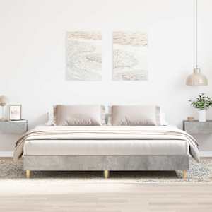 Rám postele bez matrace Concrete Grey kompozitní dřevo - obrázek 1