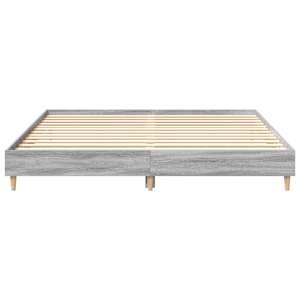 Rám postele bez matrace Grey Sonoma 200x200 cm kompozitní dřevo - obrázek 5