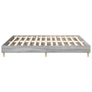 Rám postele bez matrace Grey Sonoma 200x200 cm kompozitní dřevo - obrázek 6