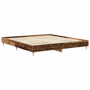 Rám postele bez matrace Staré dřevo 200x200 cm kompozitní dřevo - obrázek 4