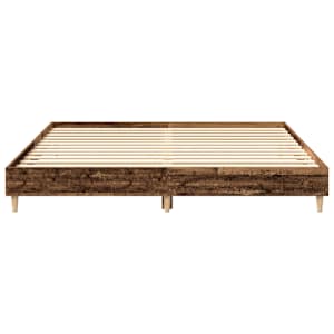 Rám postele bez matrace Staré dřevo 200x200 cm kompozitní dřevo - obrázek 5