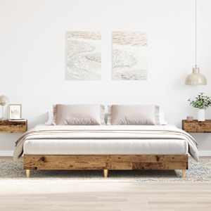 Rám postele bez matrace Staré dřevo 200x200 cm kompozitní dřevo - obrázek 1