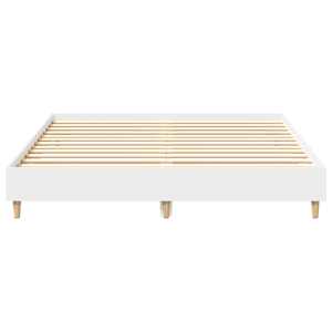 Rám postele bez matrace bílý 150x200 cm Dřevěné konstrukce - obrázek 5