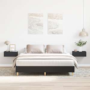Rám postele bez matrace černý 150x200 cm Technické dřevo - obrázek 1