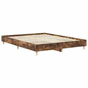 Rám postele bez matrace kouřový dub Engineered Wood - obrázek 7