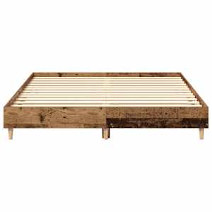 Rám postele bez matrace Staré dřevo 150x200 cm kompozitní dřevo - obrázek 5