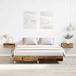 Rám postele bez matrace Staré dřevo 150x200 cm kompozitní dřevo - obrázek 1