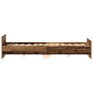 Rám postele bez matrace Staré dřevo 160x200cm Technické dřevo - obrázek 7