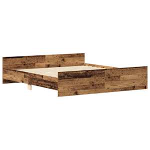 Rám postele bez matrace Staré dřevo 180x200cm Technické dřevo - obrázek 4