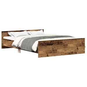 Rám postele bez matrace Staré dřevo 120x190cm Technické dřevo - obrázek 2