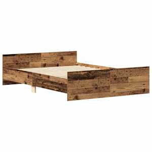 Rám postele bez matrace Staré dřevo 135x190cm Technické dřevo - obrázek 4