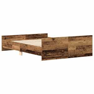 Rám postele bez matrace Staré dřevo 135x190cm Technické dřevo - obrázek 6