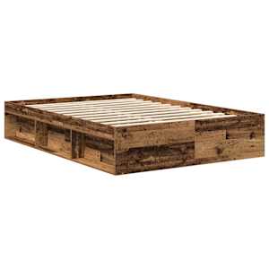 Rám postele bez matrace Staré dřevo 160x200cm Technické dřevo - obrázek 4