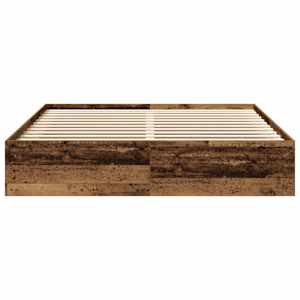 Rám postele bez matrace Staré dřevo 200x200cm Technické dřevo - obrázek 5