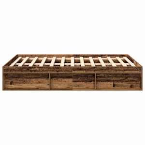 Rám postele bez matrace Staré dřevo 120x190cm Technické dřevo - obrázek 6