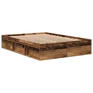 Rám postele bez matrace Staré dřevo 120x190cm Technické dřevo - obrázek 7