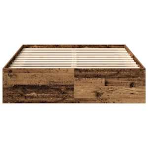 Rám postele bez matrace Staré dřevo 140x190cm Technické dřevo - obrázek 5