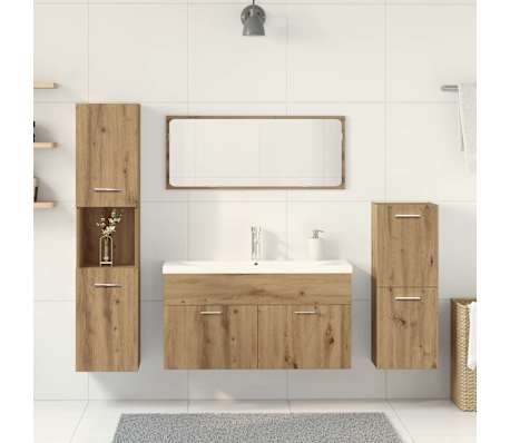 vidaXL 5 kosov kopalni&scaron;kega pohi&scaron;tva Artisan Oak Engineered Wood