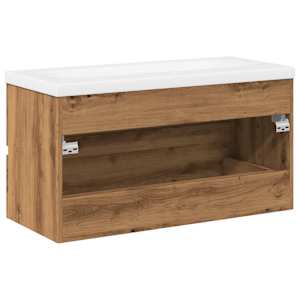 Skříňka se zápustným umyvadlem dub artisan - obrázek 8