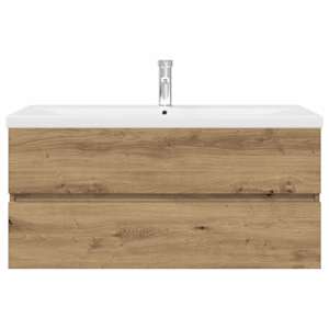 Umyvadlová skříňka s vestavěným umyvadlem a baterie dub artisan - obrázek 6