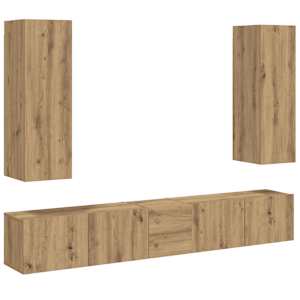 5 kosov stenske TV omarice Artisan Oak Engineered Wood