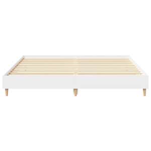 Rám postele bez matrace bílý 180x200cm Dřevěné konstrukce - obrázek 5