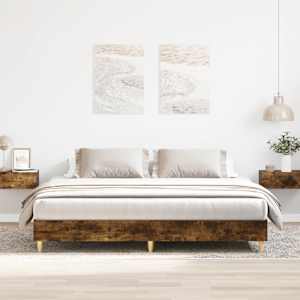 Rám postele bez matrace kouřový dub 180x200cm kompozitní dřevo - obrázek 1