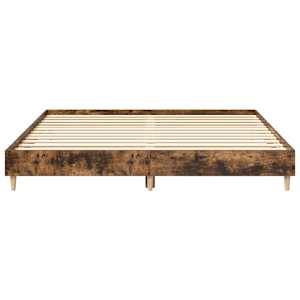 Rám postele bez matrace kouřový dub 160x200cm kompozitní dřevo - obrázek 5