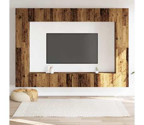 vidaXL Wall Mounted TV cabinets 8 pcs Old Wood Engineered Wood