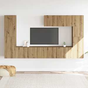 vidaXL Wall Mounted TV cabinets 7 pcs Artisan Oak Engineered Wood