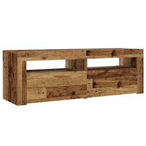 Noční stolky 2 ks s LED osvětlením starého dřeva 60 x 35 x 40cm - obrázek 7