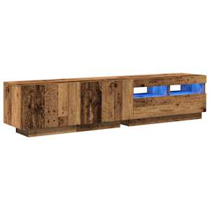 TV stolek s LED old wood 180x35x40 cm kompozitní dřevo - obrázek 3
