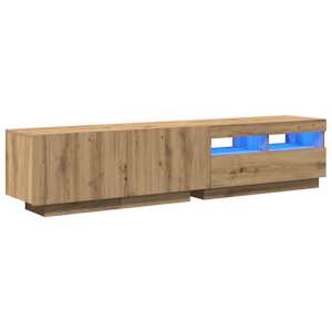 TV stolek s LED dub artisan 180x35x40 cm kompozitní dřevo - obrázek 3