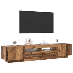TV stolek s LED old wood 200x35x40 cm kompozitní dřevo - obrázek 5