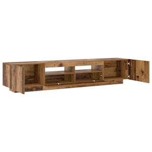 TV stolek s LED old wood 200x35x40 cm kompozitní dřevo - obrázek 6