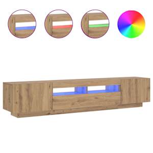 TV stolek s LED dub artisan 200x35x40 cm kompozitní dřevo - obrázek 4