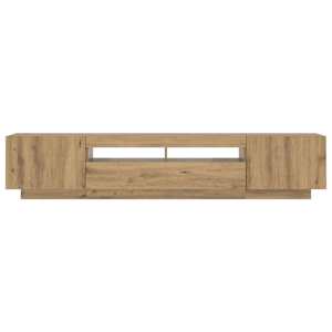 TV stolek s LED dub artisan 200x35x40 cm kompozitní dřevo - obrázek 10