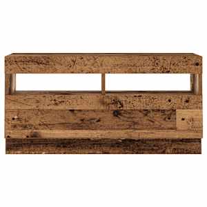 TV stolek s LED old wood 260x35x40 cm kompozitní dřevo - obrázek 7