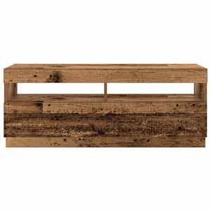 TV stolek s LED old wood 300x35x40 cm kompozitní dřevo - obrázek 7