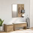 Hallway Furniture Set Smoked Oak Engineered Wood