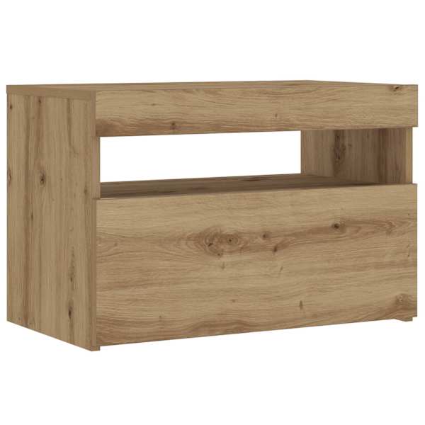 vidaXL LED-valgustitega &ouml;&ouml;kapp Artisan tamm 60x35x40 cm