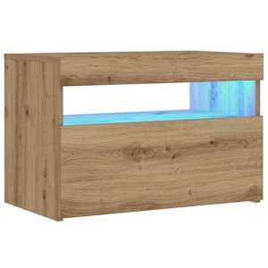 Noční stolek s LED dub artisan 60 x 35 x 40 cm kompozitní dřevo - obrázek 6