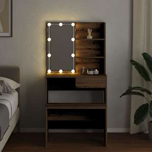 sada toaletního stolku s LED dub artisan kompozitní dřevo - obrázek 4