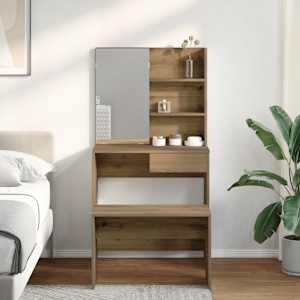 vidaXL Set toaletnog stolića Artisan hrast konstruirano drvo