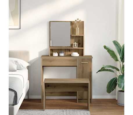 vidaXL Μπουντουάρ Σετ Αρτισιανή δρυς από Επεξεργασμένο Ξύλο