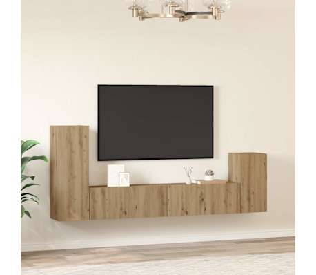 vidaXL 4-osaline telerikapi komplekt Seinale kinnitatav